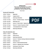 Tentative Agenda-FOCUS 2010