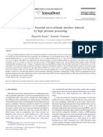 Modelling The Bacterial Survival/death Interface Induced by High Pressure Processing