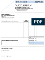 GST Invoice Format Word