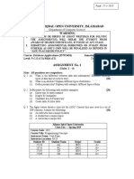 Allama Iqbal Open University, Islamabad Warning: Final: 27-3-2019