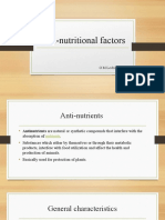 Anti-Nutritional Factors: G M Lochi