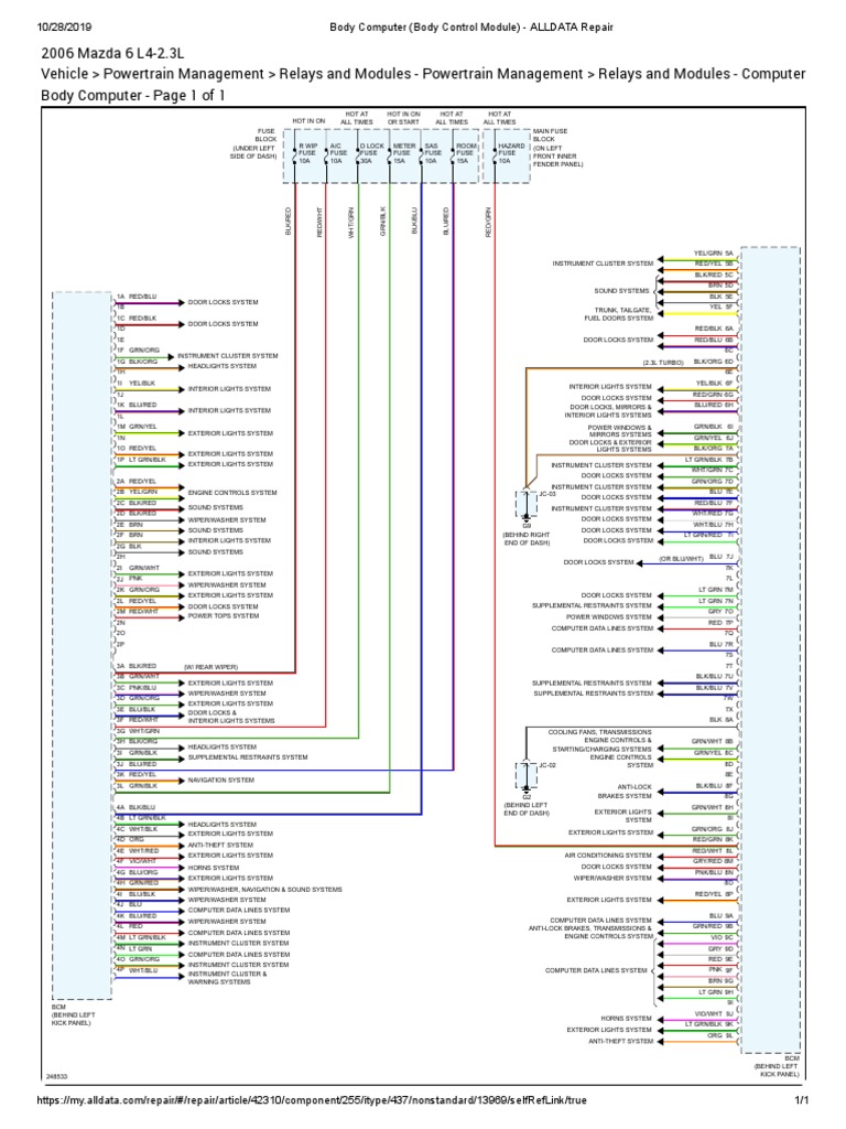 Mazda 6 Electrical Wiring | PDF | Product Introductions | Automotive