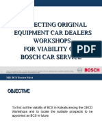 Prospecting Original Equipment Car Dealers Workshops For Viability of Bosch Car Service