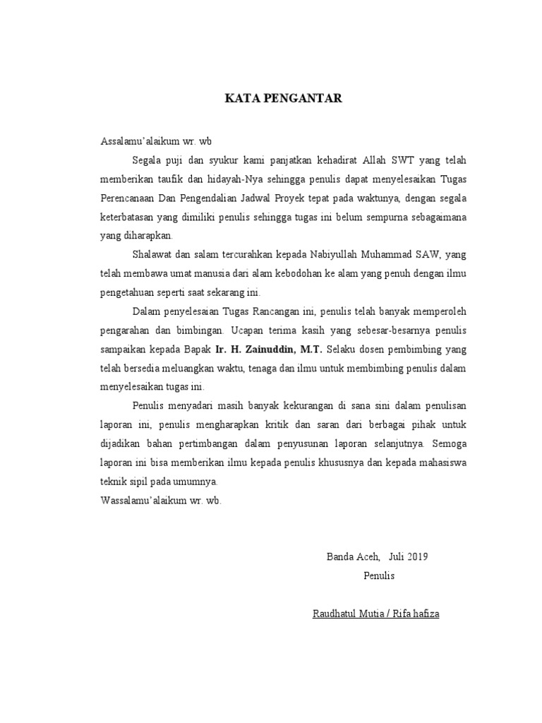 Kata Pengantar Rab | PDF