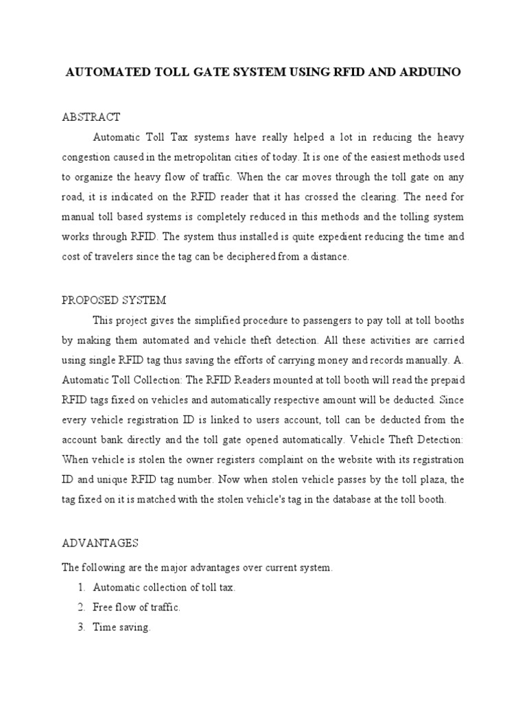 Automated Toll Collection System Using RFID Technology and ... Circuit Diagram