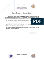 Certificate of Compliance: Golden Elementary School