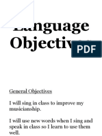 Language Objectives