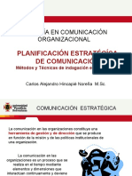 MAESTRÍA EN COMUNICACIÓN ORGANIZACIONAL P8. Métodos y Técnicas