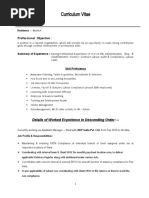 Curriculum Vitae: Professional Objective