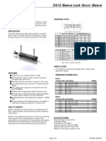 D410 Sleeve Lock Grout Sleeve: Technical Data Sheet