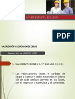 VALORIZACIÓN Y LIQUIDACION DE OBRA