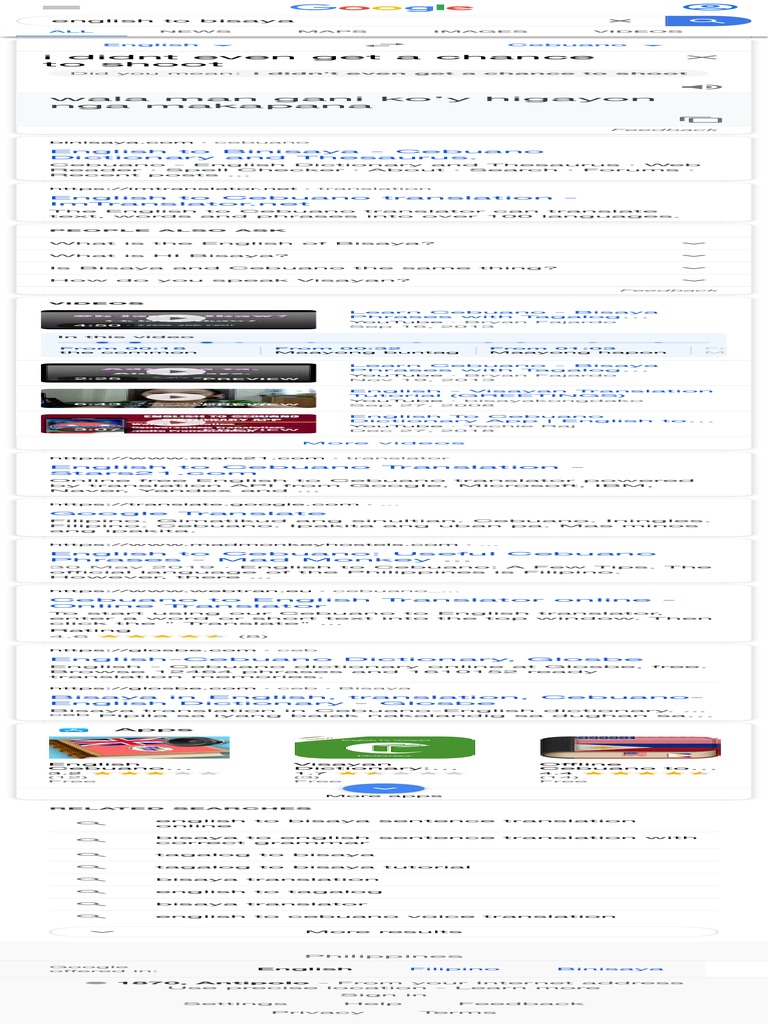 English To Bisaya - Google Search | PDF | Tagalog Language | English ...
