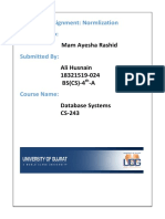 Mam Ayesha Rashid Ali Husnain 18321519-024 BS (CS) - 4 - A Database Systems CS-243