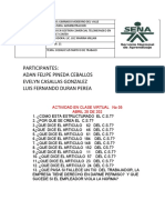 ACTIVIDAD  CODIGO SUSTANTIVO DEL TRABAJO (LUZ MARINA MILLAN) (LUZ MARINA MILLAN)