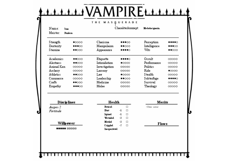 Character Stats and Health Overview | PDF