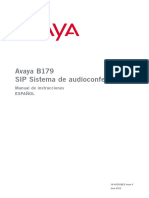 Avaya B179 SIP Sistema de Audioconferencia: Manual de Instrucciones Español