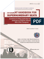 MDU-CPAS Supernumerary Seats Student Handbook 2020
