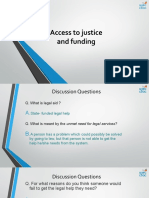Access To Justice and Funding
