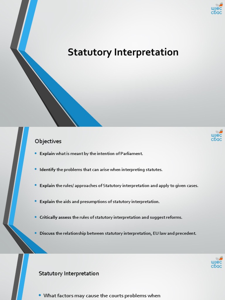 Understanding Statutory Interpretation | PDF | Plain Meaning Rule ...
