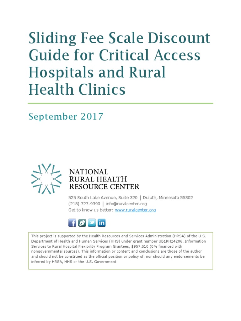 Sliding Fee Scale Guidelines PDF Medicare (United States) Medicaid