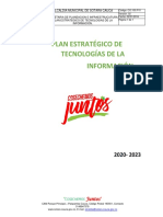 Plan Estrategico de Tecnologias de La Informacion 2020 PDF
