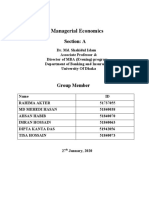 Managerial Economics: Section: A