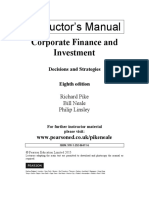 Instructors Manual-Corporate Finance and Investement