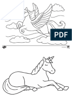 Unicorni de Colorat PDF