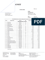 LSP Transit invoice for spare parts shipment