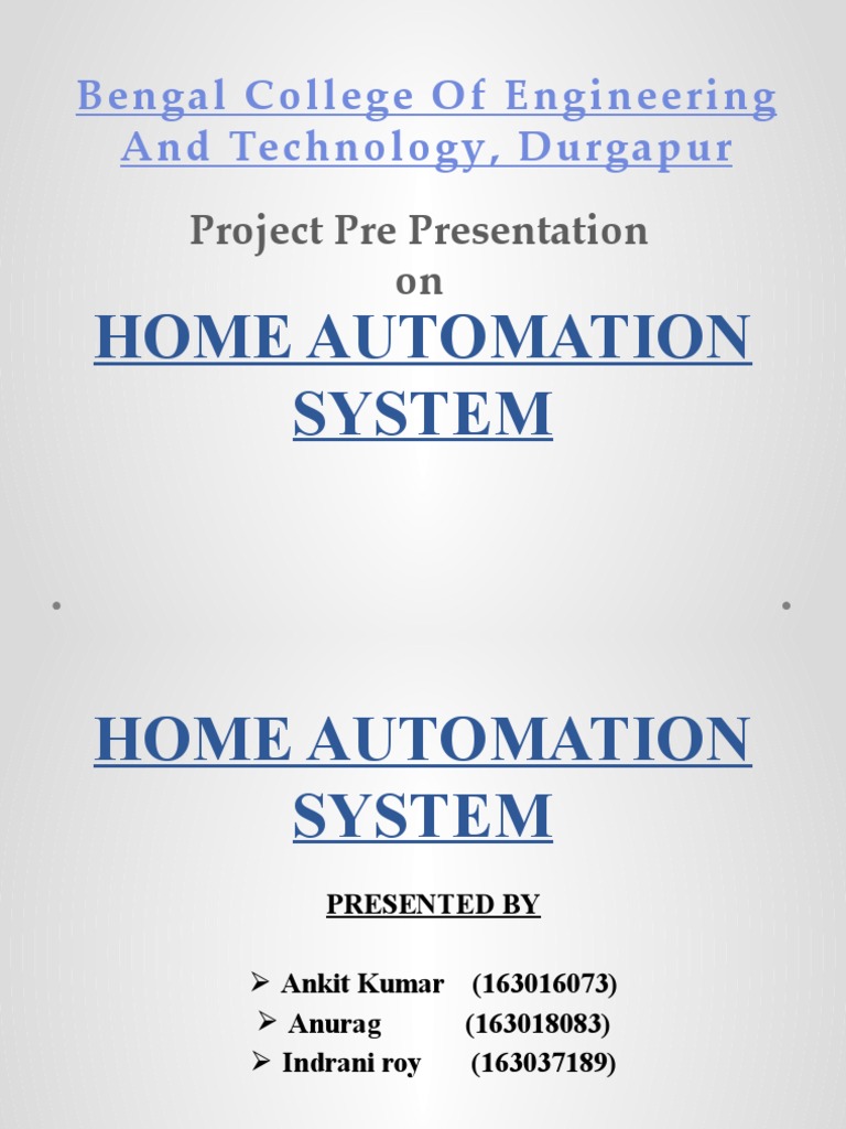 Voice-Controlled Home Automation System | PDF | Home Automation ...