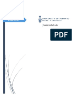 Faculty of Dentistry Academic Calendar 2018-2019