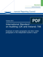 ISA 706 (Revised) | PDF | Auditor's Report | Financial Audit
