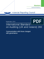 International Standard On Auditing (UK and Ireland) 260: Financial Reporting Council