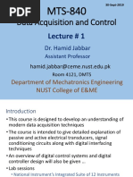 Data Acquisition and Control: Lecture # 1