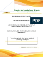 Texto Descriptivo de Clase Bajo El Modelo de Aprendizaje Estrategico