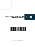 CCTV Annual Maintenance Contract Proposal Sample