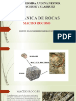 Propiedades y descripción de macizos rocosos en mecánica de rocas