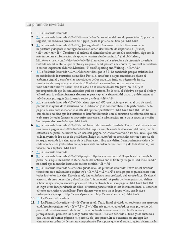 La Pirámide Invertida | PDF | Jerarquía | Red mundial
