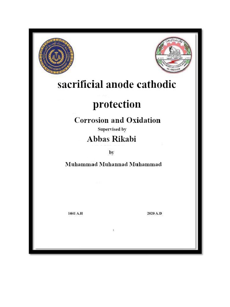 Sacrificial Anode Cathodic Protection | PDF | Anode | Corrosion