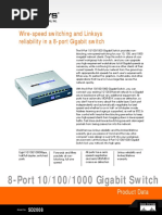 Wire-Speed Switching and Linksys Reliability in A 8-Port Gigabit Switch