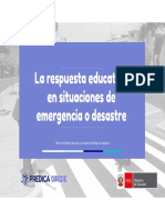 La Respuesta Educativa en Situaciones de Emergencia o Desastre PDF