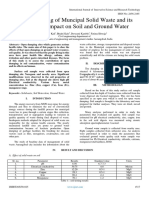 Open Dumping of Muncipal Solid Waste and Its Hazardous Impact On Soil and Ground Water