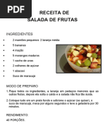 RECEITA SALADA DE FRUTAS