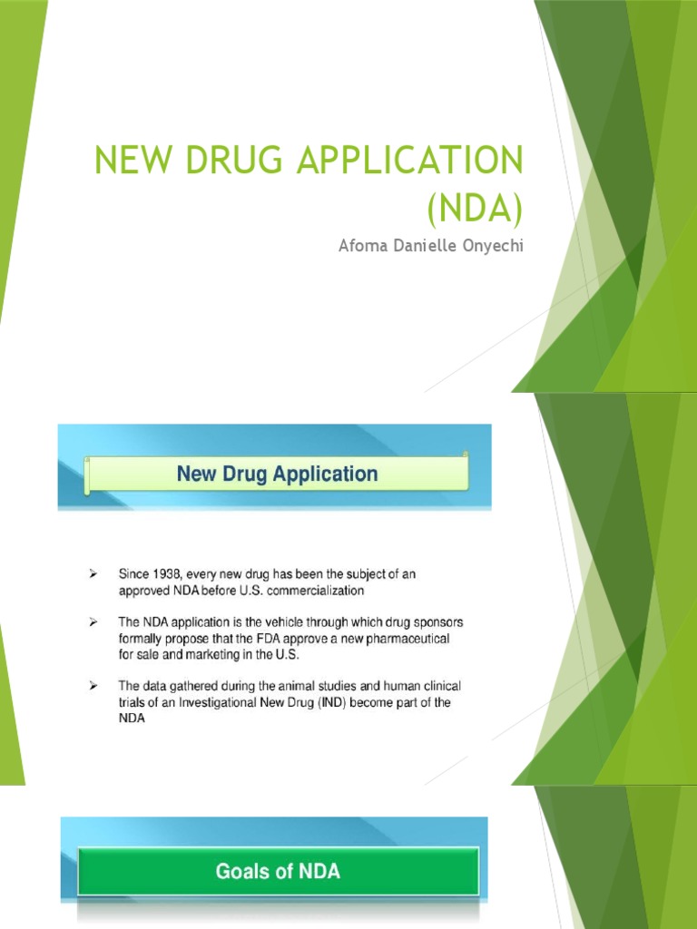 New Drug Application (NDA) : Afoma Danielle Onyechi | PDF