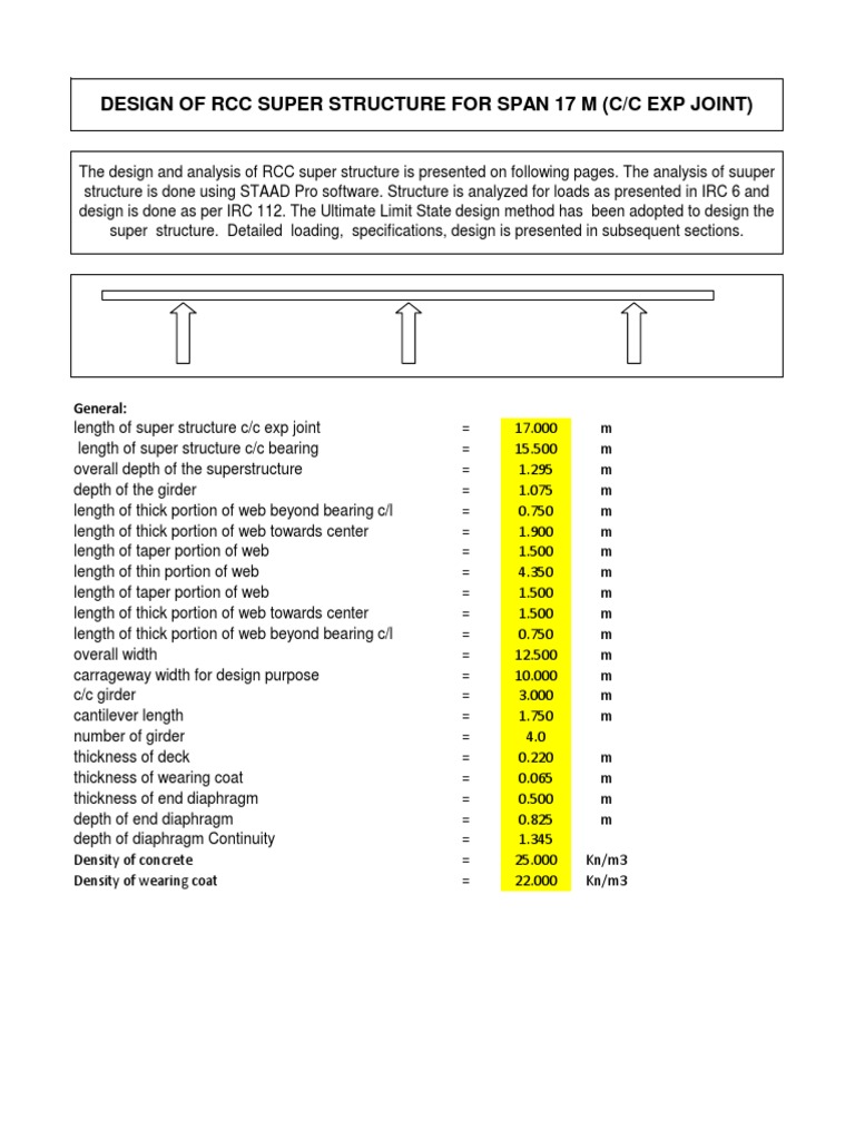 RCC Girder Bridge Design Analysis | PDF | Bending | Beam (Structure)