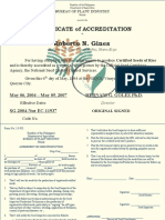 Roberto N. Gines: Certificate of Accreditation
