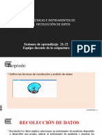 Sesiones 21-22 Técnicas de Recolección de Datos