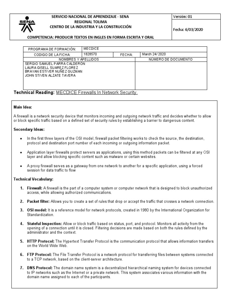 Network Security: Firewalls Guide | PDF | Firewall (Computing) | Proxy ...