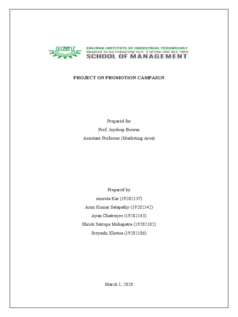Elkos Promotion Campaign Report | PDF | Advertising | Coupon