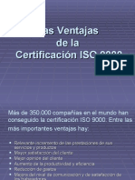 Ventajas Certificacion ISO9000